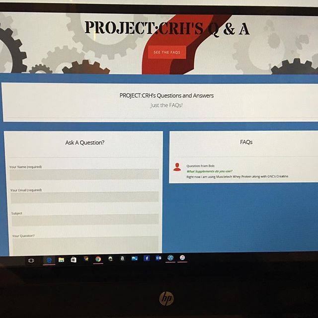 Got a question for me? Check out my website and ask a way!
http://www.projectcrh.com/q-and-a/ 
You can also ask me questions here too

#bodybuildingcom #dymatize #bodybuilding #fitness #lifestyle #motivation #nopainnogain #workout #inspiration #longhardroad #oldman #roadtofitness #musclemotivation #bestself #workinprogress #hardworkpaysoff #MuscleTech #comeonbalboa #gymlife #freeyourmindneo #trainharder #nevergiveup #onedayatatime #dontthinkaboutitdoit #fitforlife #fitmotivation #gohard #keepyourheadup #determination