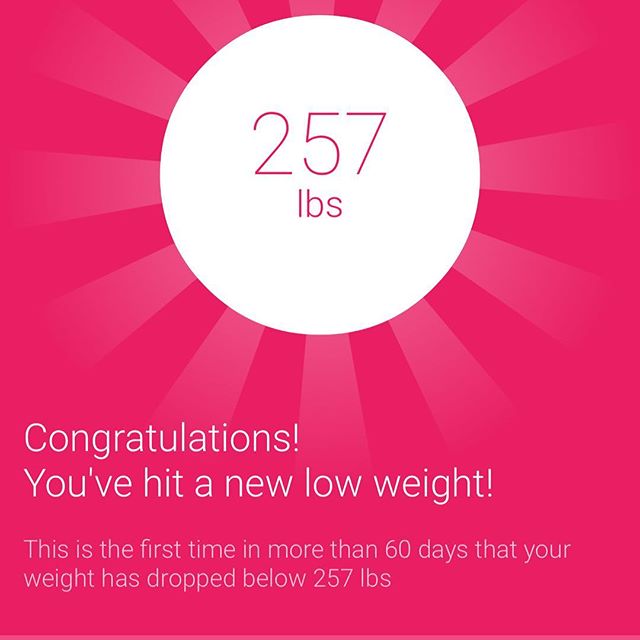 256.8 and still dropping!!!! Progress Is Progress!!! #workinprogress 