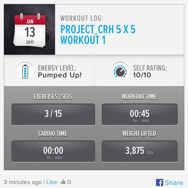 2nd week in… 3rd workout done!   #workinprogress 
