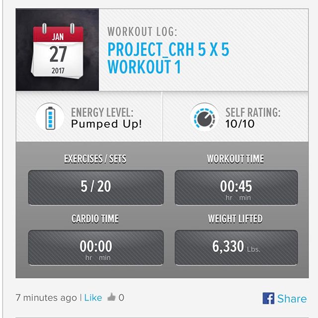 4th Week In… 5th workout of the week.  Workouts are done for the week… Now it’s Spa Time!   #workinprogress 