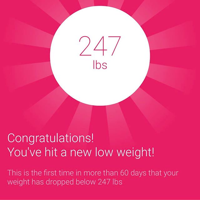 Another day, and more weight loss

246.5lbs is my current weight!

#workinprogress 