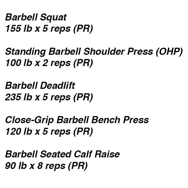 It’s not all about PRs (Personal Records) but is about PRs. Just means I am getting stronger than I was before.  But when you deadlift your goal body weight and do the math and figure out you are 10 pounds away from the weight you want to get too. That is awesome!!! #workinprogress 