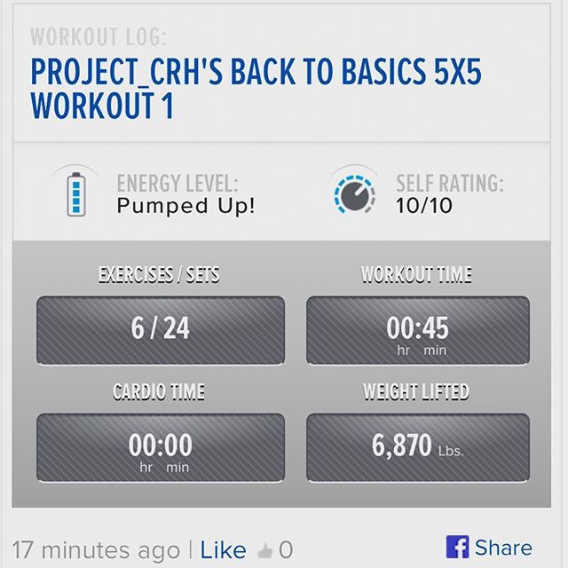 Last workout of the week is done. Squats, Bench Presses, Barbell rows, standing calf raises, skull crushers and crunches!!! #workinprogress 