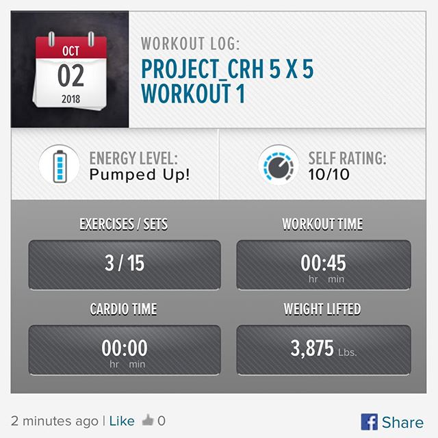 Started over aging with my workouts. 1st workout of the week is done! #workinprogress  l