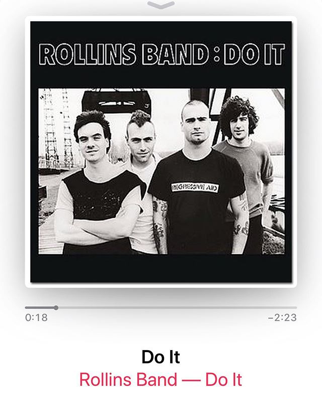 Some times the universe gives you what you need when you need it. Just as I was about to start last set of The heaviest deadlifts I’ve done in while. I was wondering if this last set was going to go all the way. Just then Rollins starts off the song with “ Don’t think about, Just Do IT!!!! Just the inspiration I needed!! #workinprogress 