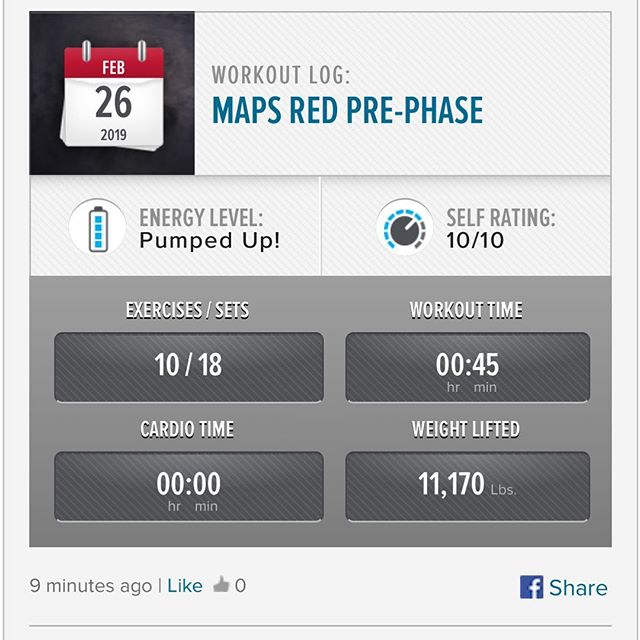 Tried out a new workout plan today, this is what I will be doing on my 90 Day Challenge. I am going to be running thru MAPS Anabolic (Red) from the boys @mindpumpmedia

#workinprogress 