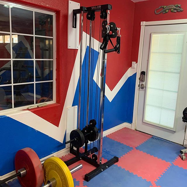 Got our last piece of gym equipment installed today, a Valor Fitness  BD-62 cable  station! #workinprogress 